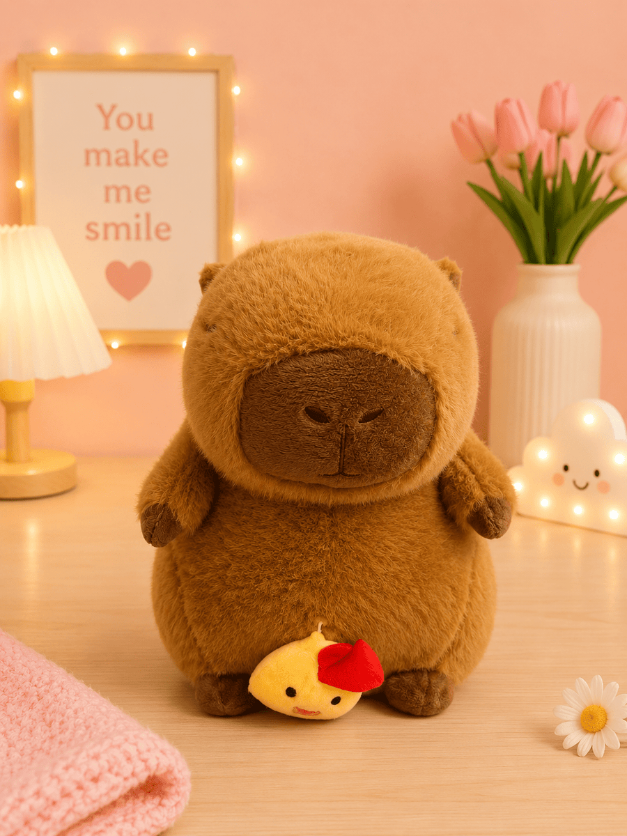 CAPPY – Cute Capybara Plush Toy with Mini Chick