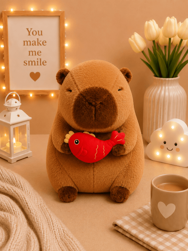 NAPPI – Capybara Plush Toy with Fish